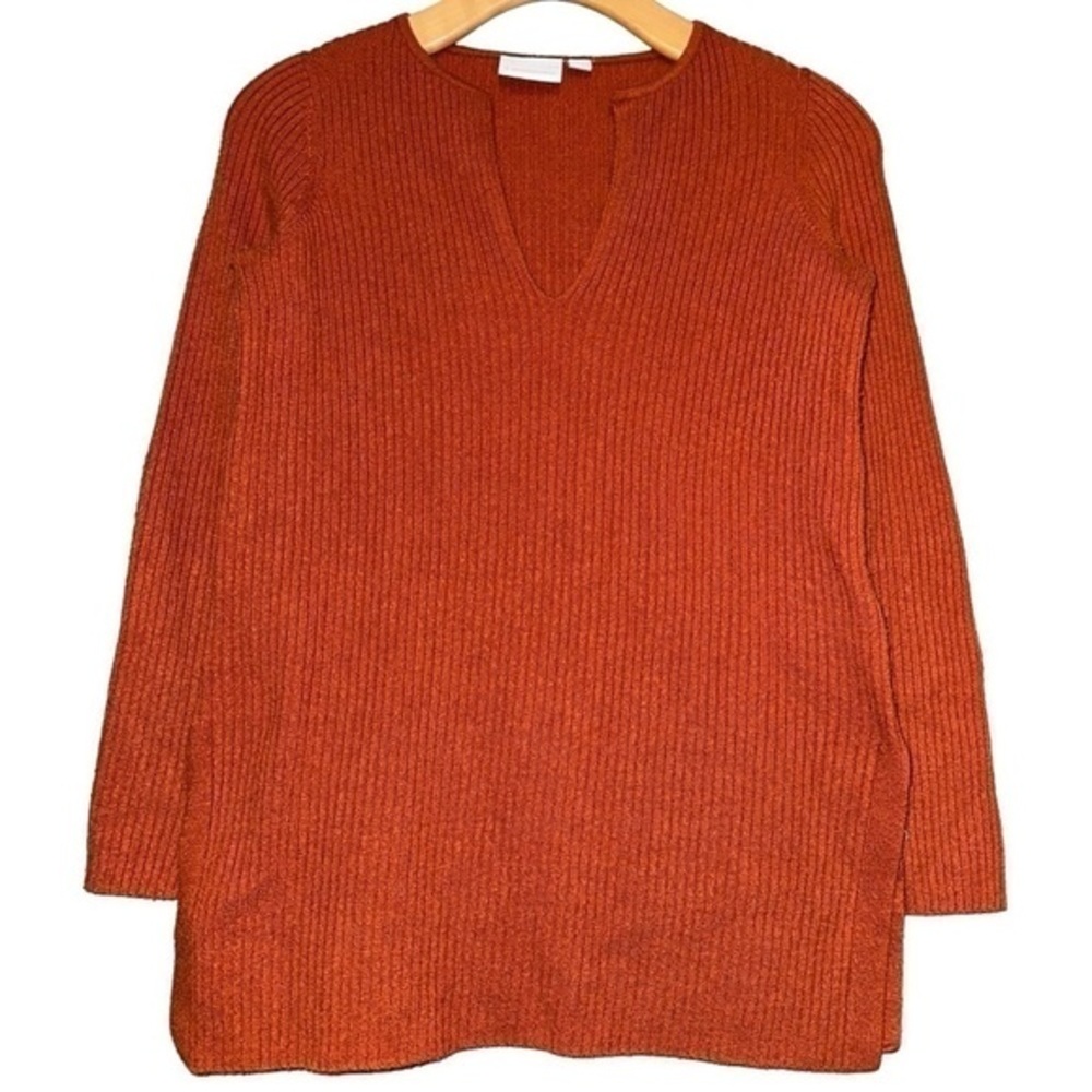 Anthropologie ETT:TWA XXS P Burnt Orange Oversized Ribbed Merino Amrita Sweater